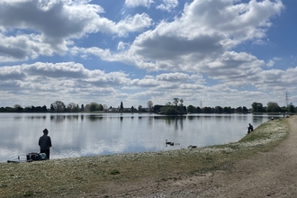 Anglers at Walthamstow Wetlands