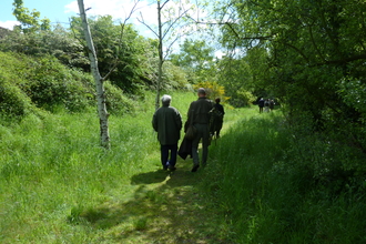 People walking in Gunnersbury Triangle