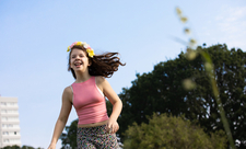 Child running at Woodberry Wetlands