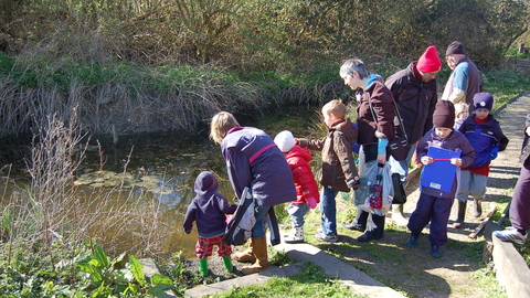 Families at Crane Park Island