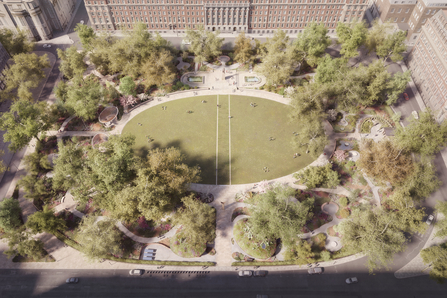 Grosvenor Square design aerial view