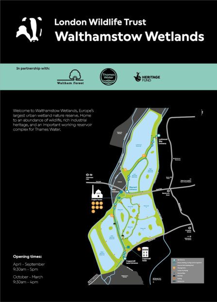 Walthamstow Wetlands Map